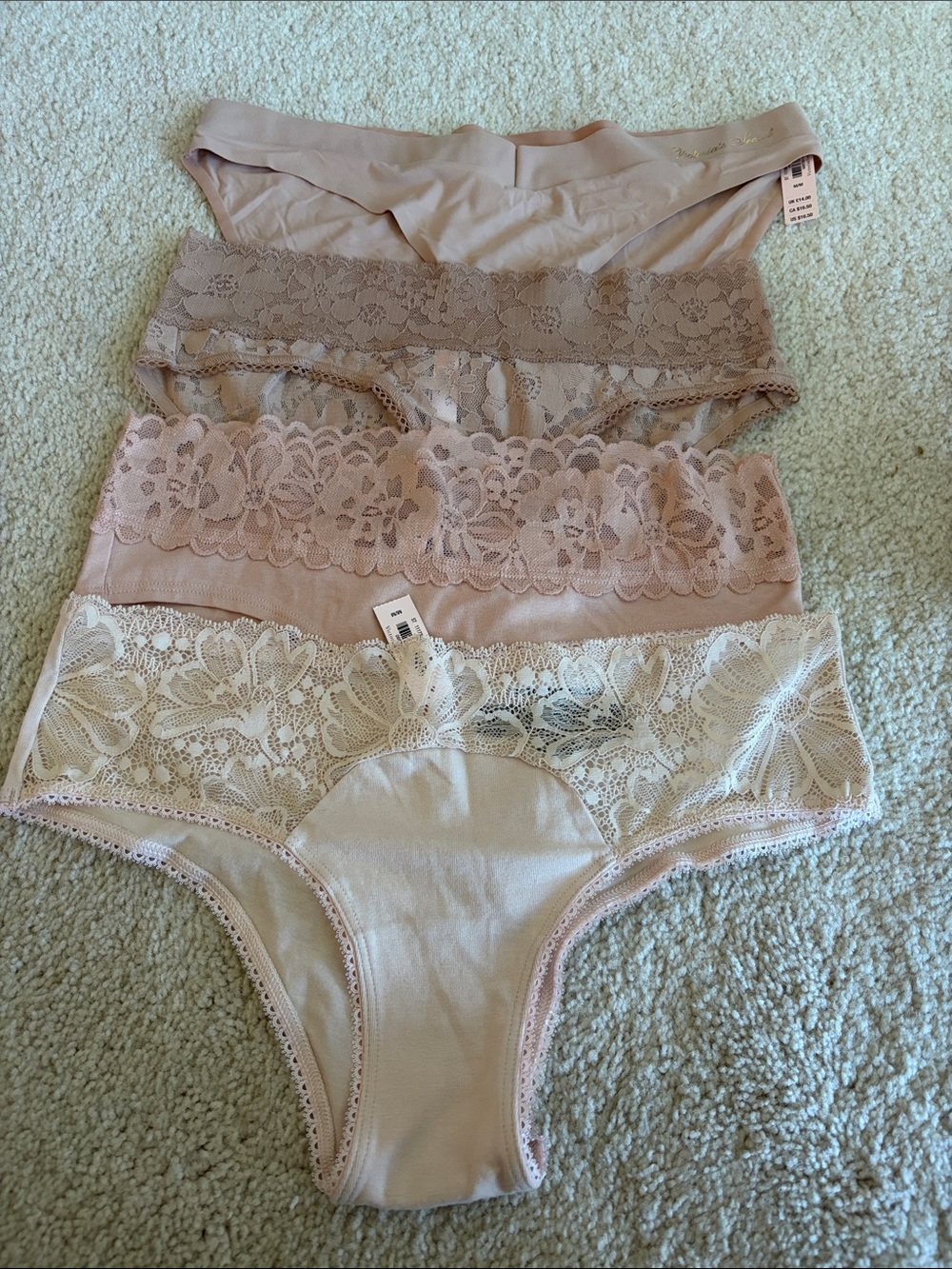 Victoria's Secret Lace Bikini Panties - Light Pink & Blush